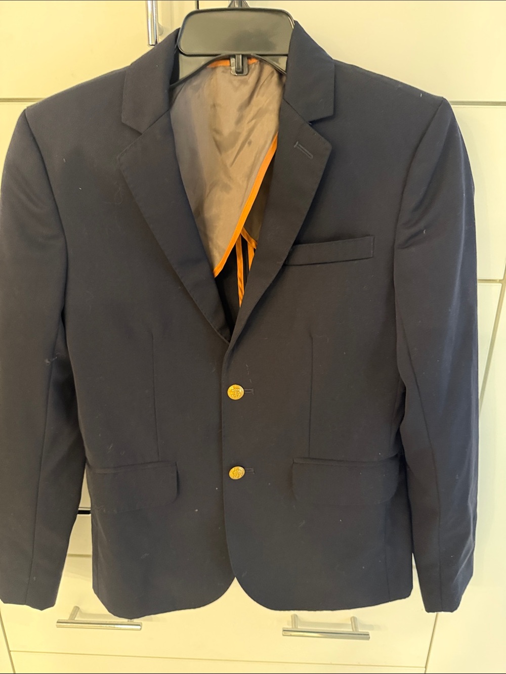 J Crew crewcuts Youth size 14 crew cuts Ludlow classic blazer Navy Gold Buttons